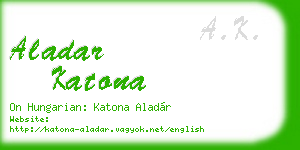 aladar katona business card